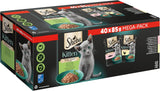 Nourriture humide Sheba pour chatons, en sachets assortis, au saumon (MSC) et poulet en sauce, multipack 40x85g