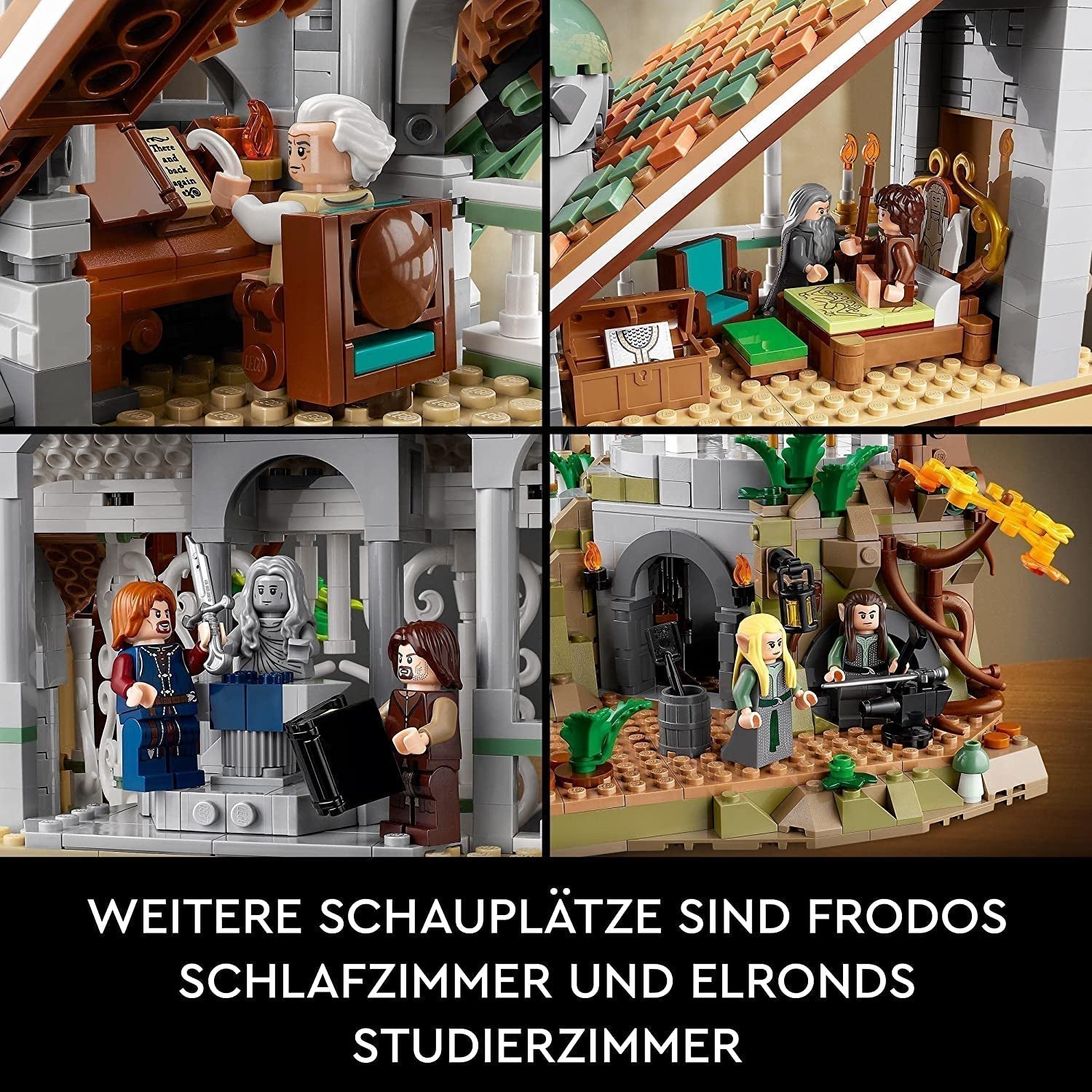 LEGO Icons Le Seigneur des Anneaux : Rivendell - Ensemble de collection et de présentation pour adultes avec 15 figurines uniques dont Gandalf, Legolas, Aragorn et Frodon, exclusivement sur Amazon - 10316 Jeux de construction Besuche den LEGO-Store