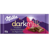 Milka Black Milk – Chocolat noir alpin fourré au lait et au nougat crémeux – 85g (paquet de 5)