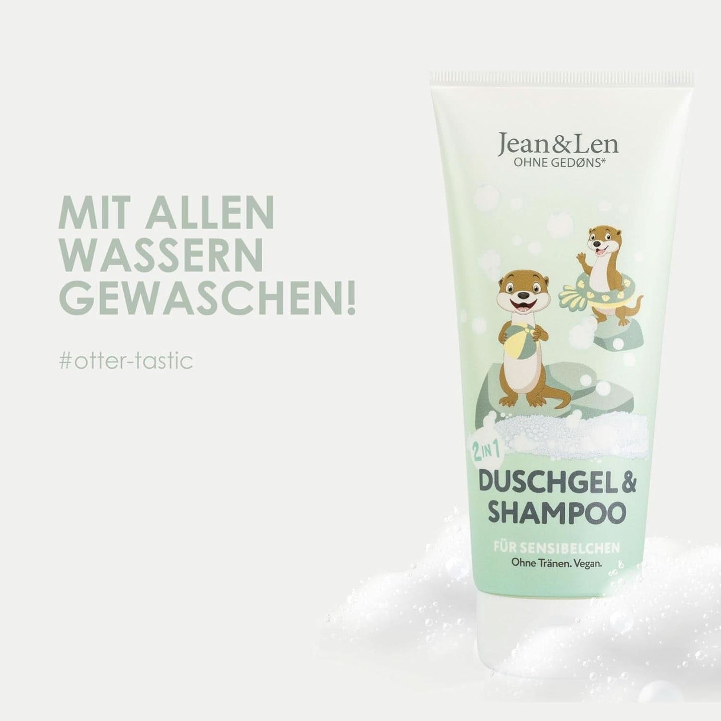 Jean & Len 2 en 1, Gel douche et shampoing pour enfants sensibles, 200 ml Douche et bain Naty Shop