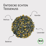 Thé du soir BIO 100 g - Votre pause avec valériane, lavande, mélisse, camomille, mélange de tisanes pour la détente du soir