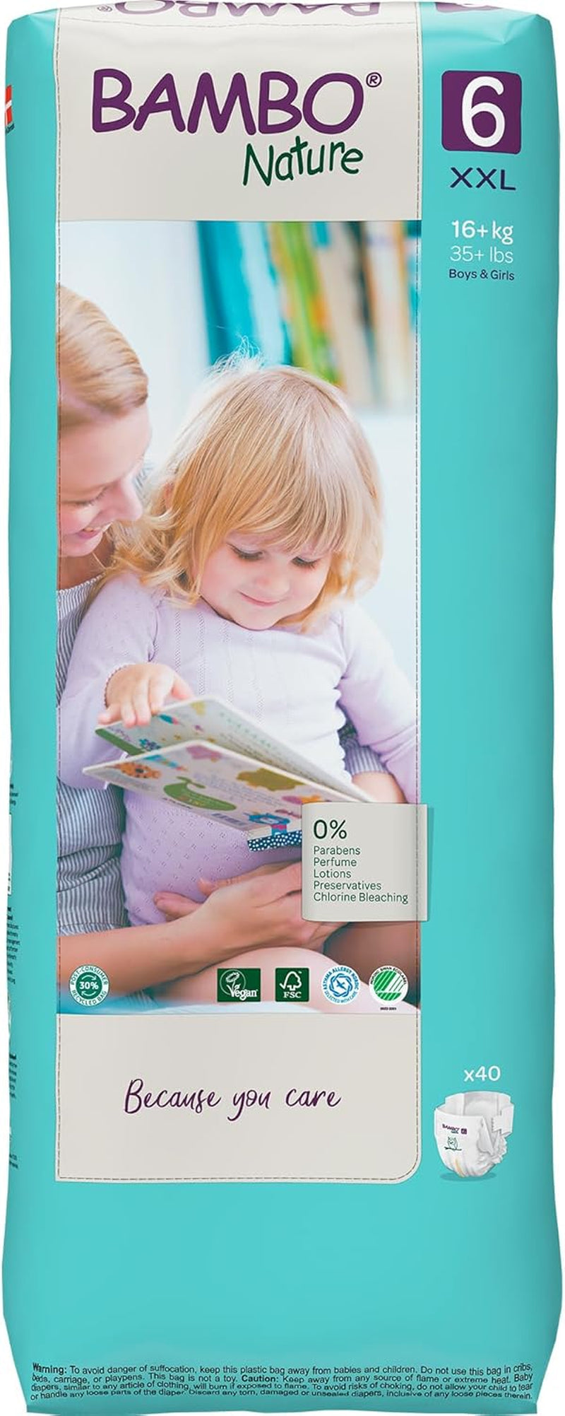 Couches Bambo Nature Premium Eco, taille 6, 1,63 kg