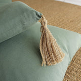 Couette 4 pompons, jute, 90 X 190 Cm, argile, 2007AGCHLJT090190, 90 X 190 Cm Quilts et quilts Naty Shop