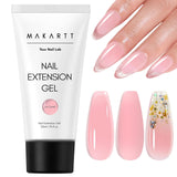 Makartt Poly Nail Extension Gel - Gel d'extension acrylique, Gel de renforcement des ongles, Décoration des ongles, 50 ml (Violet)