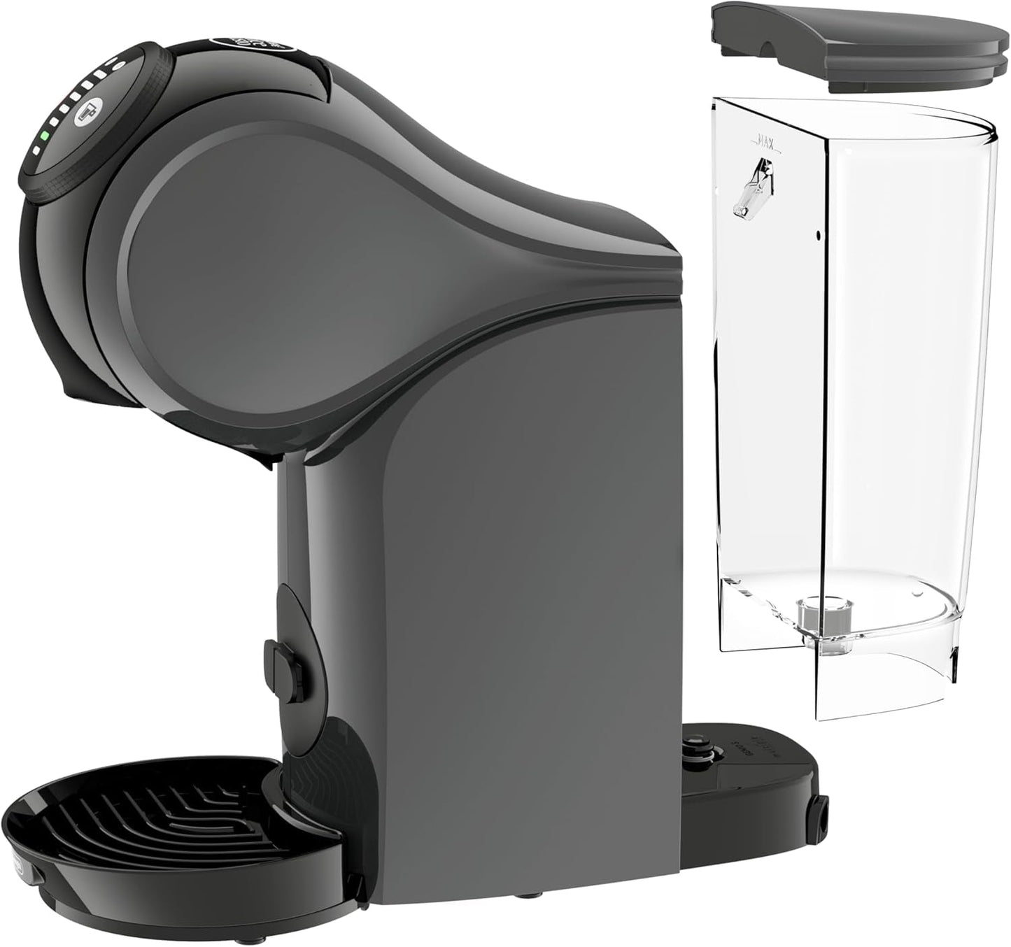 NESCAFÉ DOLCE GUSTO DeLonghi Dolce Gusto Genio S EDG226.A, Machine à expresso à capsules comprenant 3 capsules, design compact, bac d'égouttage réglable, 0,8 l, réservoir d'eau amovible, 1470 W, Anthracite
