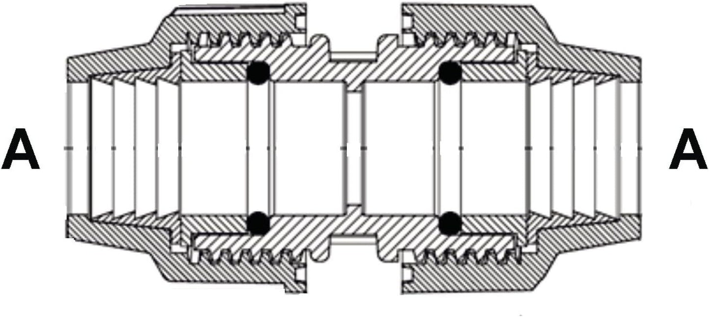 Raccord pour système d'irrigation Cornat T610032, pour tuyau PE, Ø 32 mm, polypropylène, pour eau froide