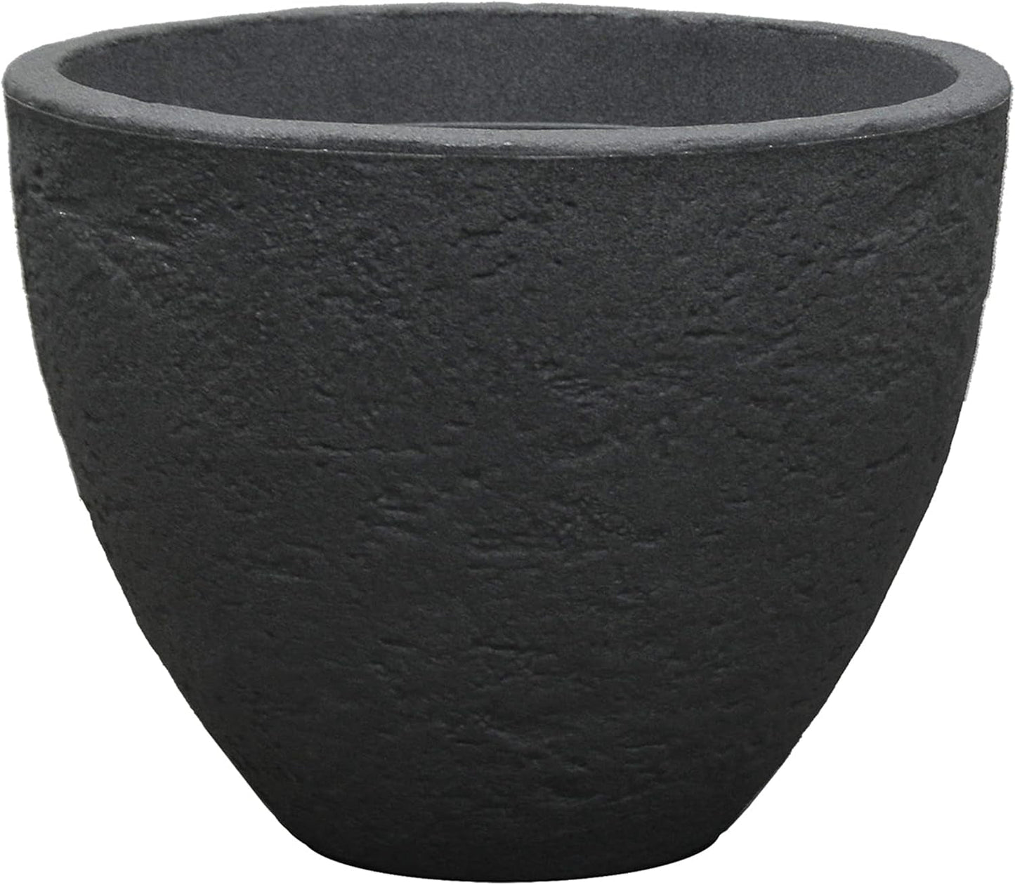Pot en pierre Dehner, Ø 40 cm, hauteur env. 31 cm, plastique, anthracite