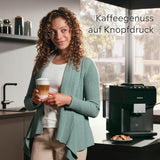 Machine à expresso automatique classique Siemens EQ500, écran couleur TFT, 5 types de café et de lait, fonction double tasse, nettoyage facile, unité de percolation amovible, avec tuyau à lait, noir, TP511E19