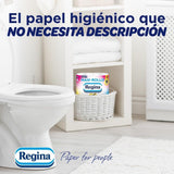 Regina Maxi Roll - 4 rouleaux de papier toilette, 500 feuilles 2 épaisseurs par rouleau, plus de trois fois un rouleau standard, emballage en plastique recyclé à 60 %, papier certifié 100 % Fsc