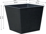 Pot universel Dehner, env. 36 x 36 x 30 cm, plastique, noir