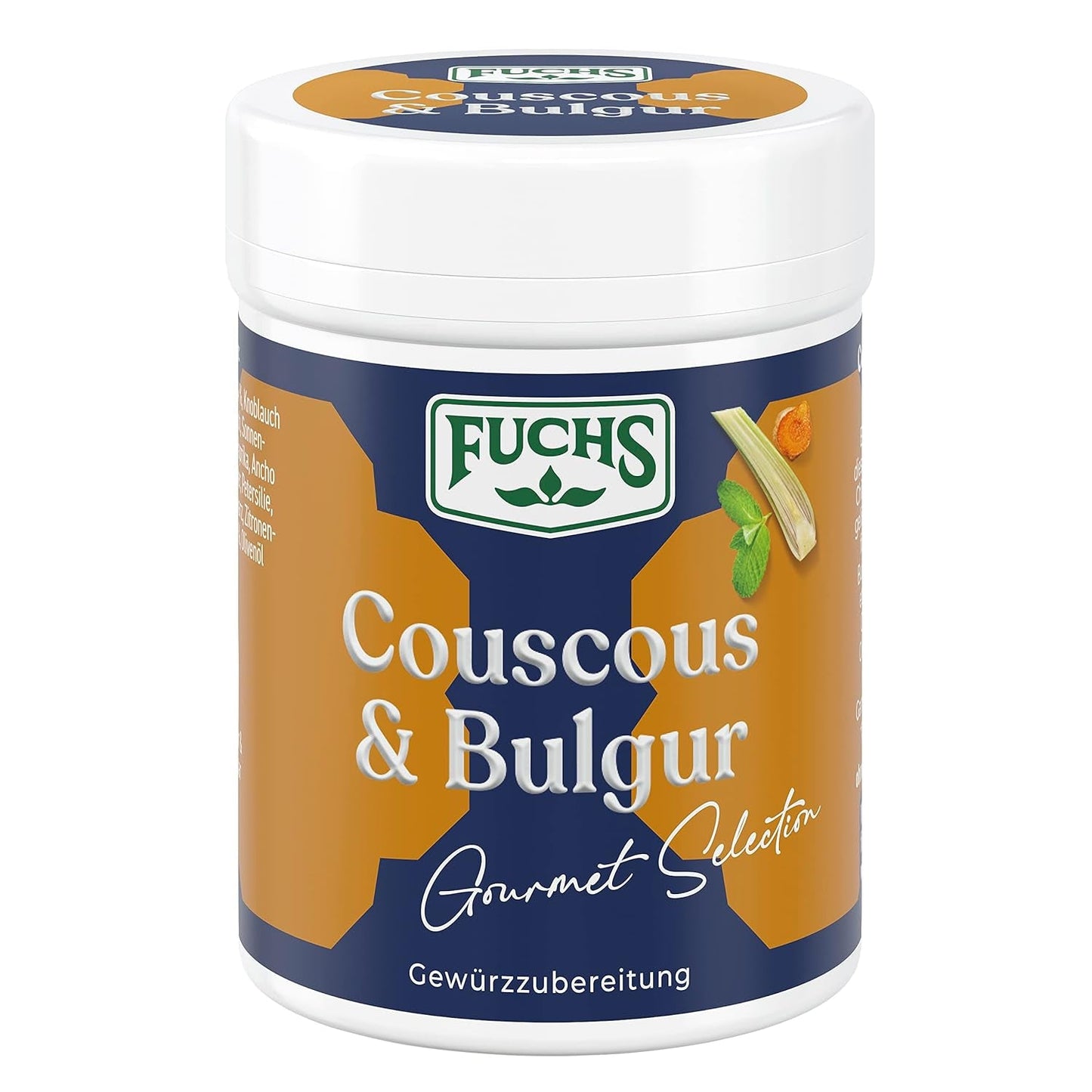 Fuchs Spices Gourmet Selection Moyen-Orient/Afrique - Mélange d'épices pour couscous et boulgour Mélange d'épices rechargeable pour assaisonner les plats de boulgour végétalien 55 g