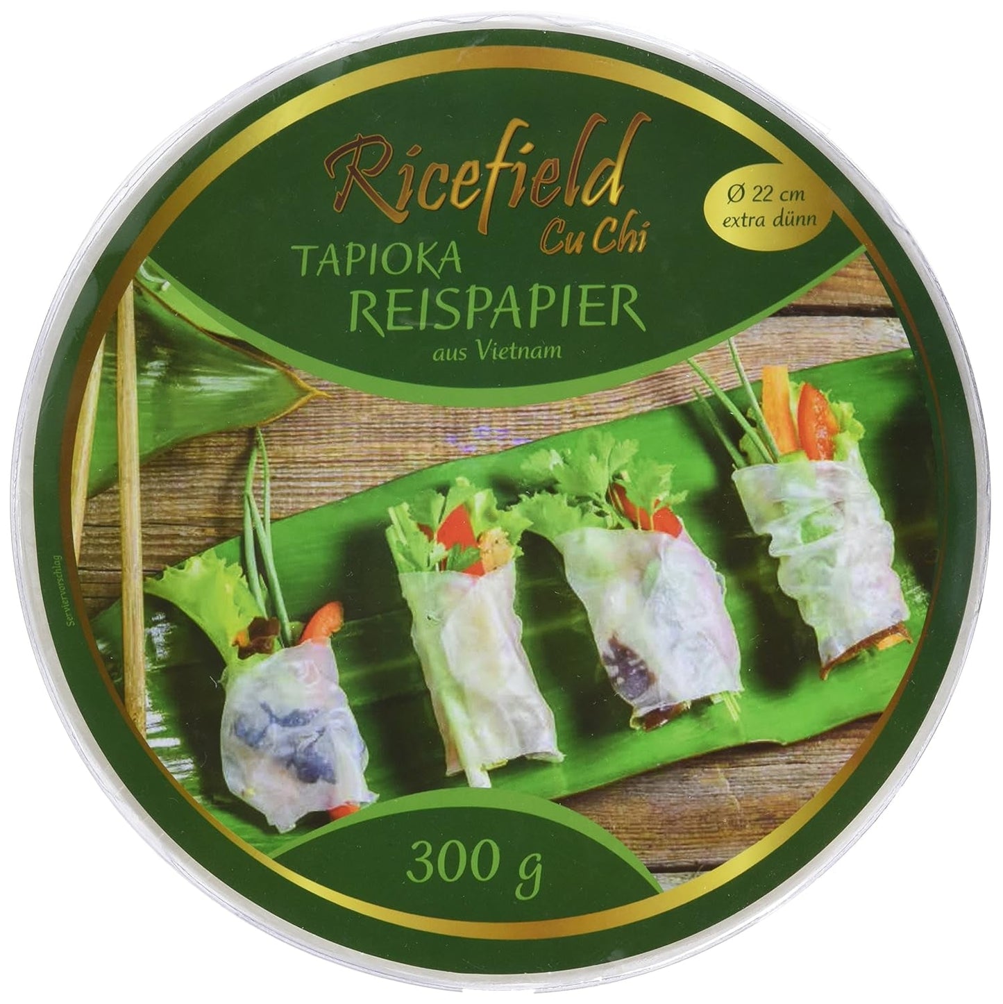 Ricefield Tapioca Papier de Riz Rond 22 cm Qualité Premium 300 g