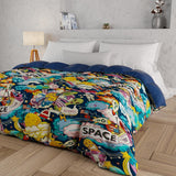 PETTI Artigiani Italiani - Couette d'hiver, Couette d'hiver, Couette simple, Double face, Impression monochrome et numérique, microfibre 100% hypoallergénique, Made in Italy Couettes et couettes Naty Shop