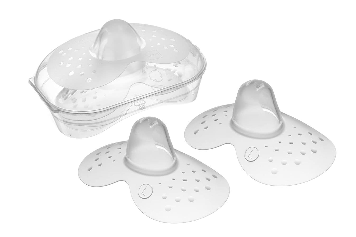 MAMAN | Cache-seins - Lot de 2 coussinets d'allaitement en silicone (taille L, 23 mm) Accessoires Alimentation et Allaitement Boutique Bebe Naty Taille L 23 mm