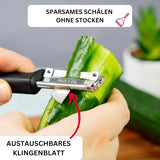 Westmark 29092270 Sparschäler Gallant, PP/Tpe/Edelstahl, Schwarz/Rot, 16,5 x 3,7 x 2 cm éplucheur Naty Shop