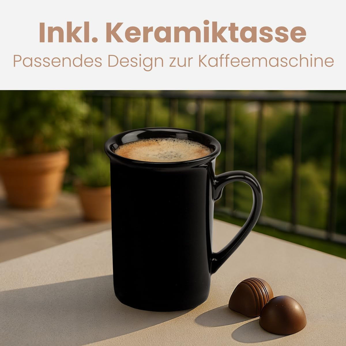 Cafetière Clatronic® 1 tasse | Machine à expresso parfaite pour les célibataires | Machine à expresso avec filtre, avec tasse en céramique | Petite machine à expresso avec filtre, idéale pour les voyages | KA 3356