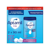 Aptamil HA Pré Prêt à Boire – Lait hydrolysé pour nourrissons dès la naissance – 4 x 2 x 90 ml