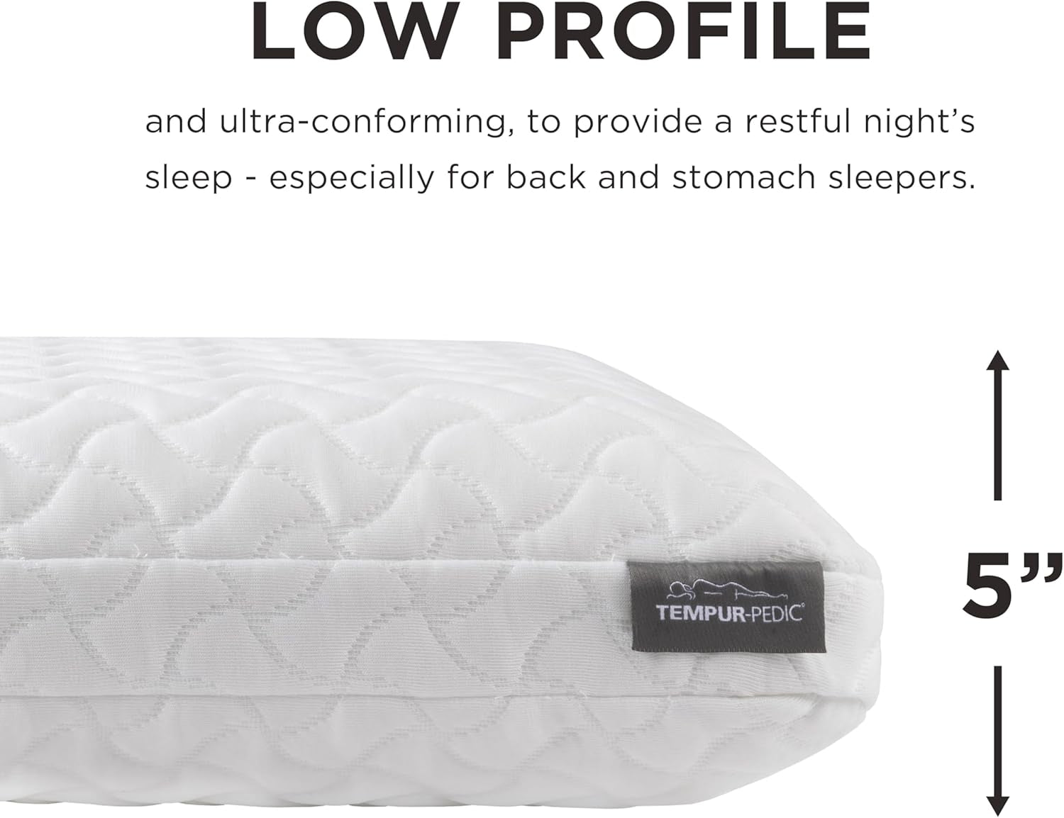 Oreiller de couchage Tempur-Pedic Tempur-Cloud, standard, blanc, 1 pièce (paquet de 1) Naty Shop Oreillers standard