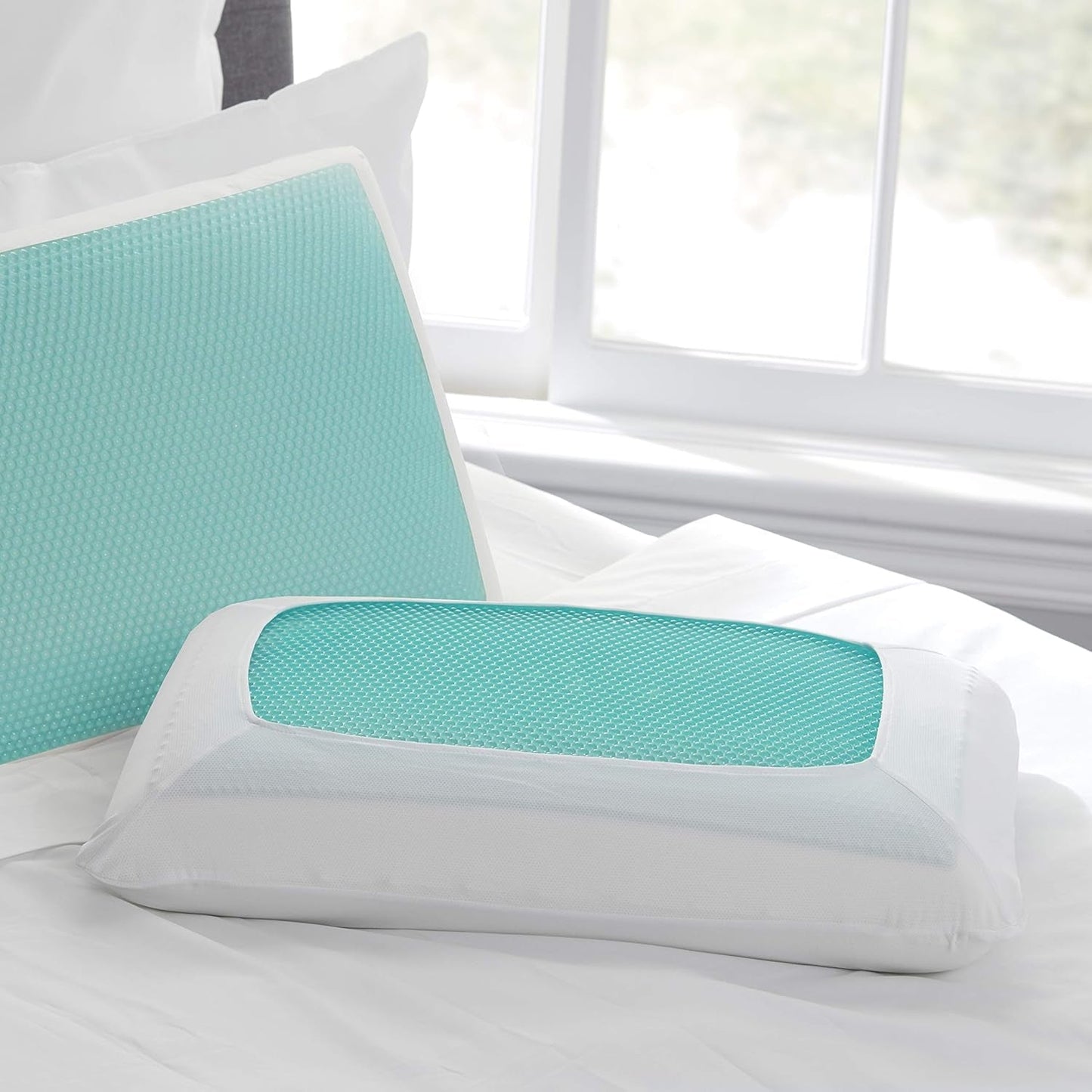 Sealy SE '19 Essentials SM Aqua Bubble Gel Sheet, 1 oreiller MC (US), blanc, 61 x 40 x 14 cm Naty Shop Oreillers standards