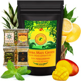 Service à Thé Yerba Mate ● Thé Mate Mangue Tropicales 500G ● Service à Thé Mate 4X25G ● Thé Mate aux Fruits ● Thé Yerba Mate à la Mangue, Ananas, Citron