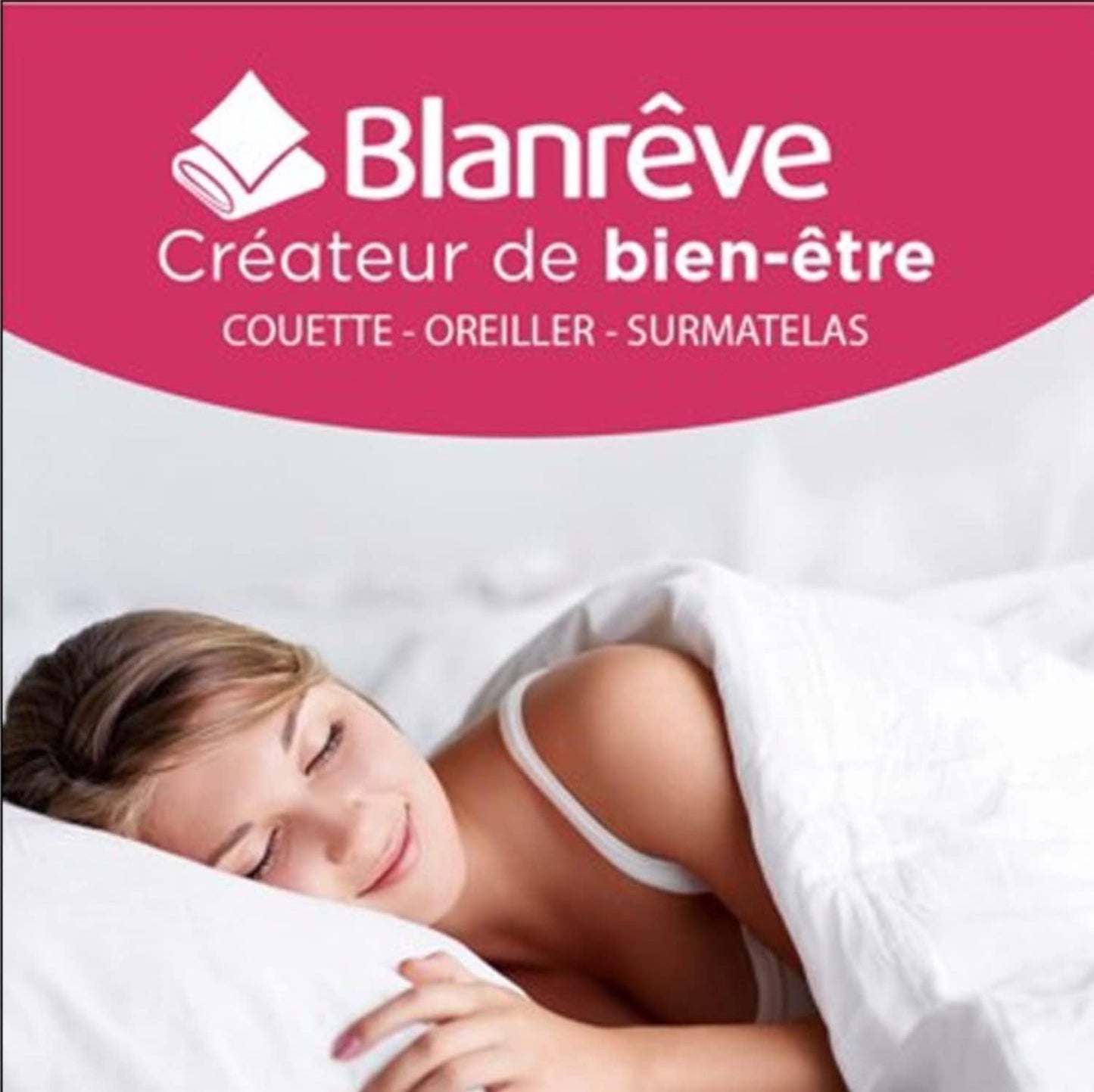 Blanrève Housse de couette Imprimée ou unie, Tempérée, Pour lit simple, Ecologique, Facile d'entretien, 140 X 200 Cm, Blanc, Gris Couettes et couettes Naty Shop