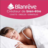Blanrève Housse de couette Imprimée ou unie, Tempérée, Pour lit simple, Ecologique, Facile d'entretien, 140 X 200 Cm, Blanc, Gris Couettes et couettes Naty Shop