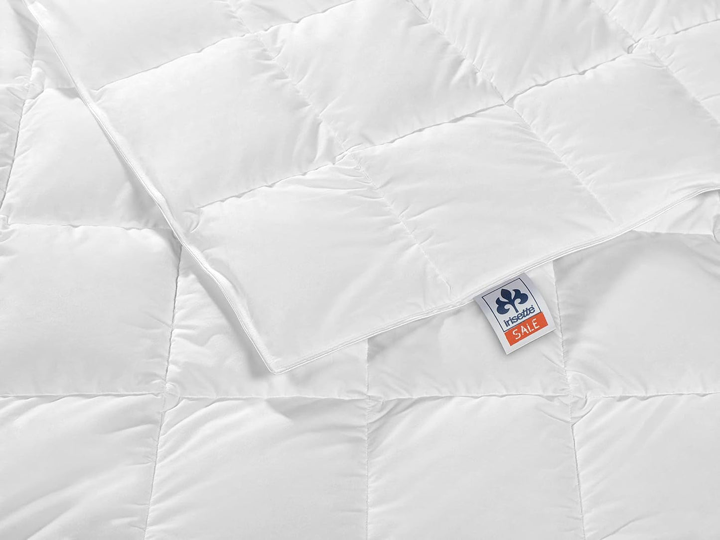 Couette en duvet Irisette Nora Couette d'été légère avec housse 100% coton, garnissage 100% duvet classe I, 135 X 200 cm, certifiée Oeko-Tex, réalisée selon la norme de qualité allemande Couettes et couettes Naty Shop Light 135 X 200 Cm