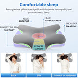 Oreiller en mousse à mémoire de forme MULISOFT, oreiller de tête confortable, oreiller de soutien du cou, oreiller ergonomique pour dormeur latéral (gris) Oreillers orthopédiques cervicaux Naty Shop