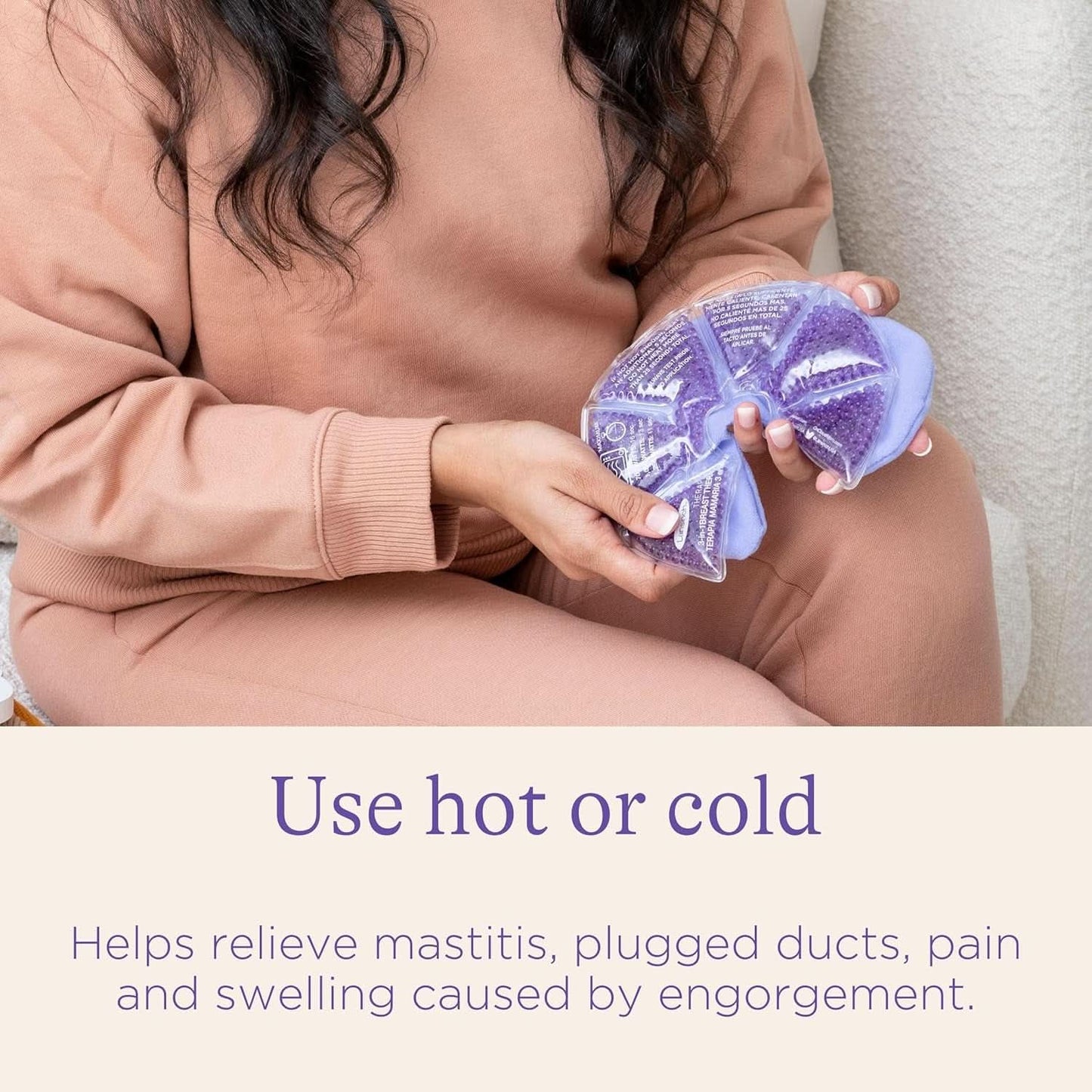 Lansinoh Therapearl Thérapie mammaire 3 en 1 pour mamans qui allaitent, Thérapie par le chaud et le froid, Aide à soulager l'engorgement, la mammite et les conduits bouchés, Aliments réutilisables et accessoires d'allaitement Bebe Naty Shop