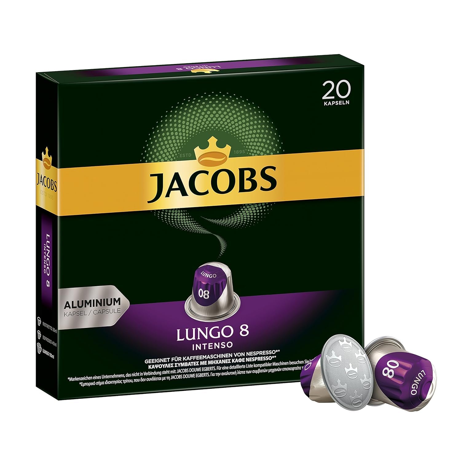 Capsules de café Lungo Intenso, intensité 8 sur 12, 200 capsules de café compatibles Nespresso®*, 10 x 20 Commandes et capsules de café Espresso Intenso, intensité 10 100 capsules de café compatibles Nespresso®*, 10x10