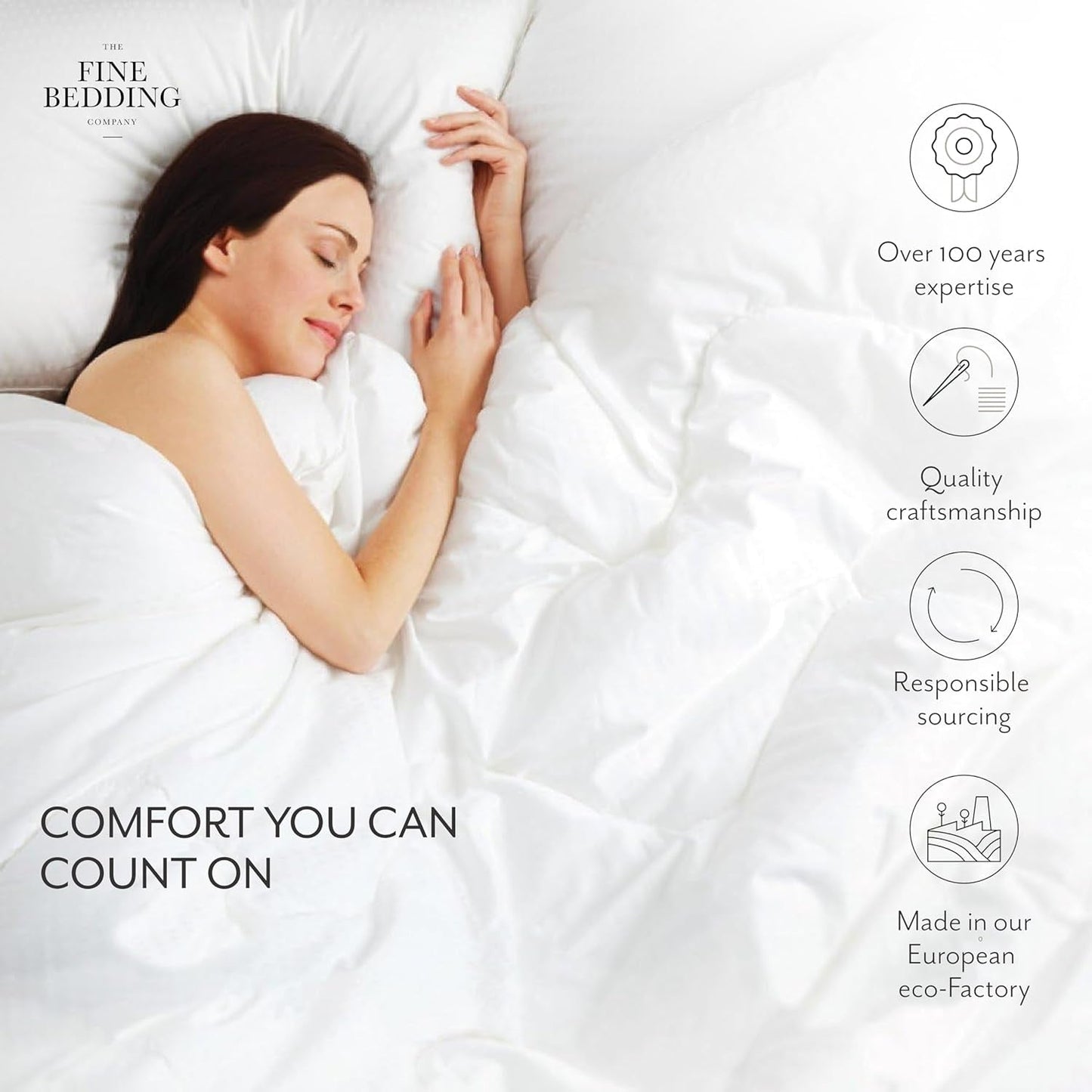 Boutique Couette en soie, literie de luxe, lavable en machine (13,5 Tog, double) Naty Shop Couettes et couettes