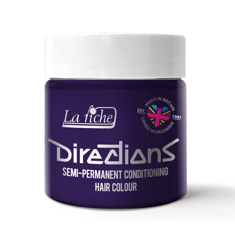 Coloration semi-permanente Directions Tube 100ml - Deep Purple Teinture capillaire Naty Shop Deep Purple 100 Ml (1 pack)