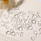 Breloques d'art d'ongle de coeur 3D, 320 pièces de breloques d'ongle en acrylique de couleur claire pour femmes, coeur plat en strass de 4 mm, 6 mm, 8 mm, décorations en forme de coeur pour femmes et filles, accessoires de manucure DIY (4 mm, 6 mm, 8 mm)