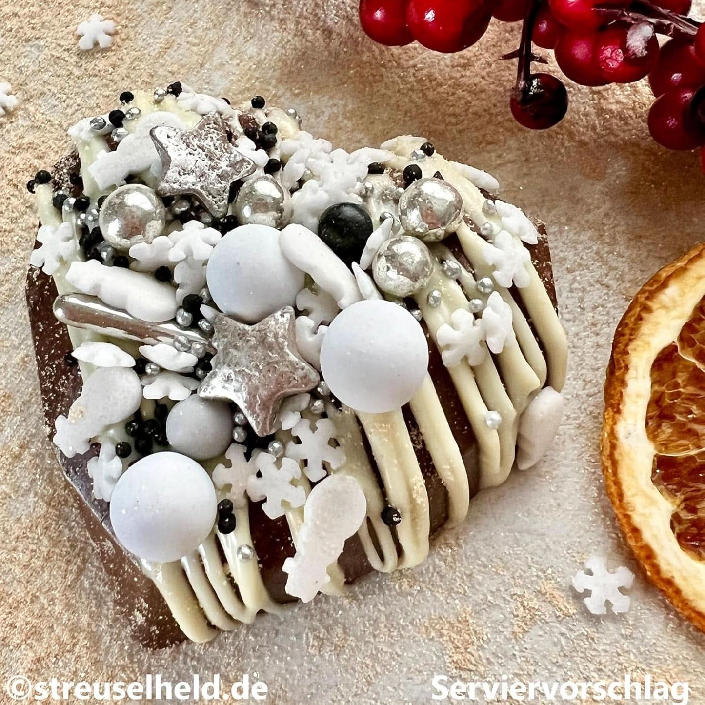 Streusel Hero, flocons de neige, quantités variées Sprinkles Naty Shop