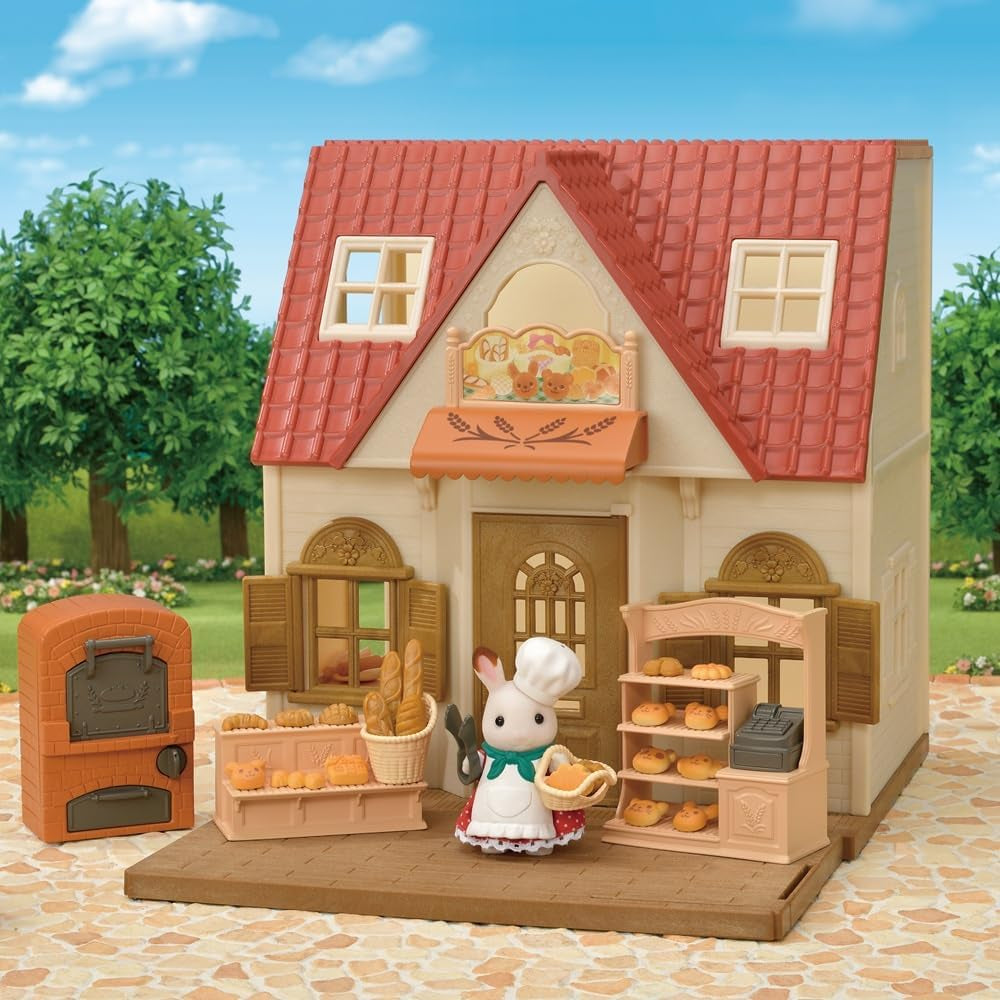 Sylvanian Families 5536 Ensemble de boulangerie pour maison de poupée - Ensemble de jeu pour maison de poupée