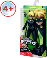 BANDAI - Miraculous Ladybug - Poupée mannequin 26 cm - Motan Noir - Sous licence officielle Miraculous - Poupée articulée Motan Noir - Jouet pour 4 ans et plus - P50002