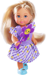 Simba Evi Love Flowers Assortiment de 2 variantes Un seul article sera expédié Poupée dans une jolie robe florale avec fleur 12 cm Poupée de jeu à partir de 3 ans