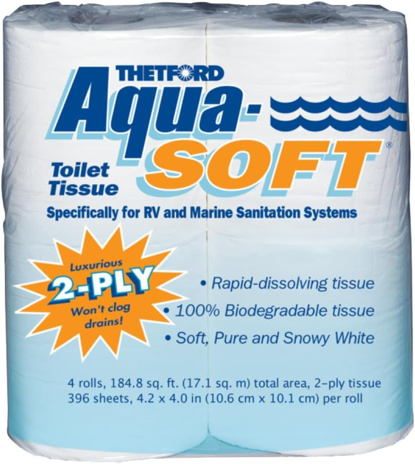 03300 Papier toilette Aqua-Soft, 2 couches, 4 rouleaux