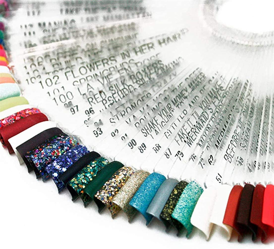 40 bâtons pour capsules de vernis à ongles artificiels, éventail pratique, Nail Art (40, Transparent)