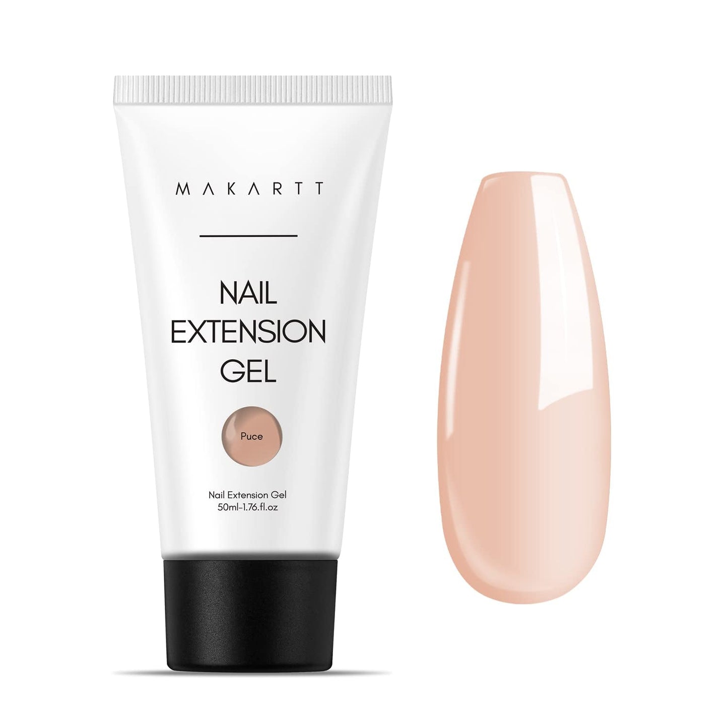 Makartt Poly Nail Extension Gel - 50 ML Extension Builder Acrylique Poly Nail Aufbaugel Extender Gel pour Gel Nägel pour Nagelverlängerung, Nagelstärkung, Nail Art Décoration(Transparent)