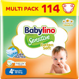 Couches pour bébés sensibles, taille 6, extra large (13-18 kg), 114 couches