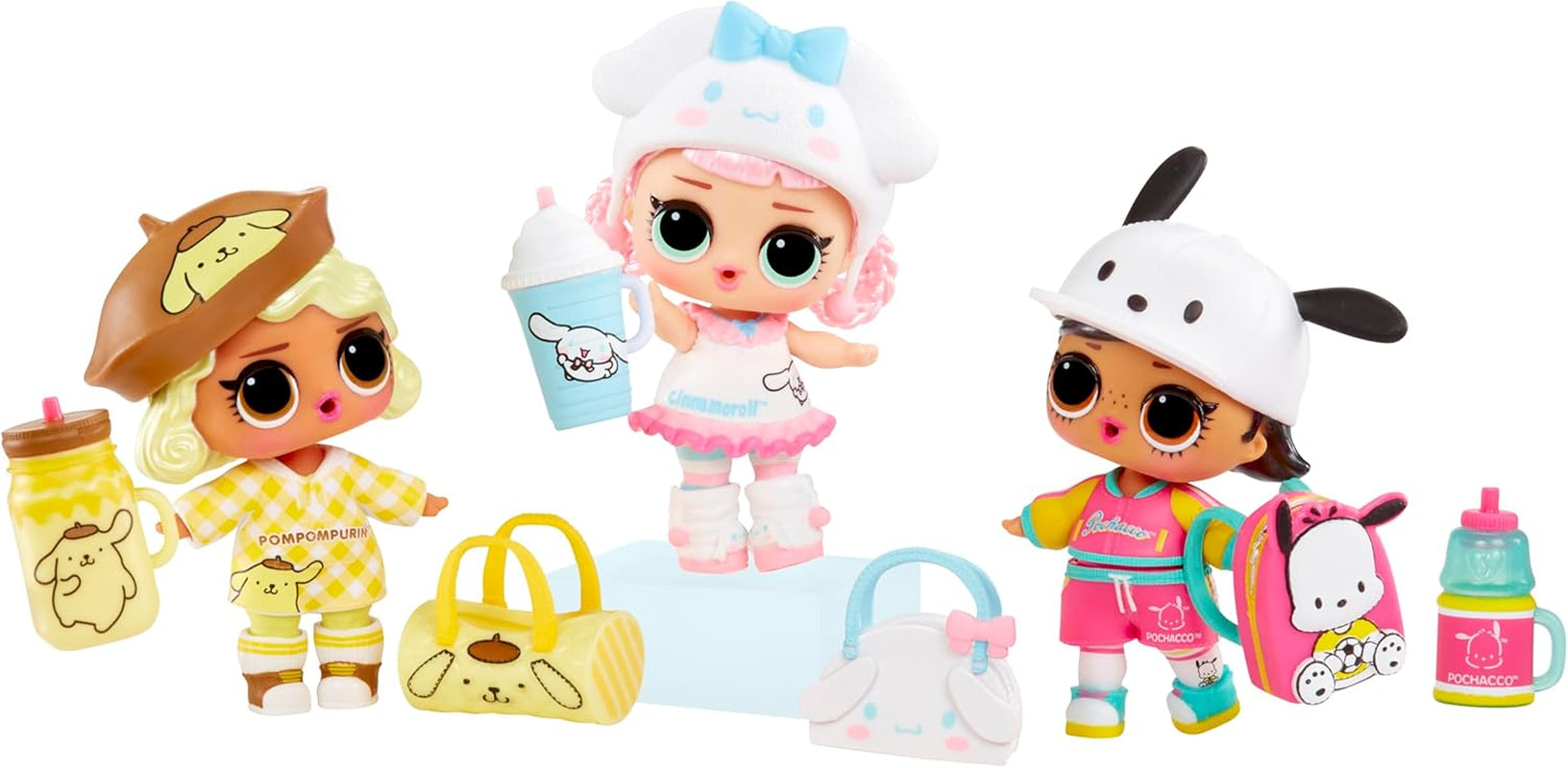 L.O.L. Surprendre! Loves Hello Kitty and Friends - 1 poupée avec 7 surprises, sélection aléatoire, 8 tout-petits à collectionner, cadeau pour les enfants de 4 ans et plus, poupées roses Naty Shop