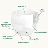 Couches Bambo Nature pour bébés, taille 0 (1-3 kg), 144 pcs, boîte mensuelle | Couches haut de gamme avec protection améliorée contre les fuites | Confort et liberté ultimes pour les nouveau-nés | Couches testées dermatologiquement