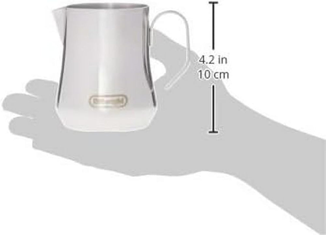 De'Longhi Milk Pitcher DLSC060, pot à lait pour mousser manuellement, poignée ergonomique, capacité 350 ml, acier inoxydable