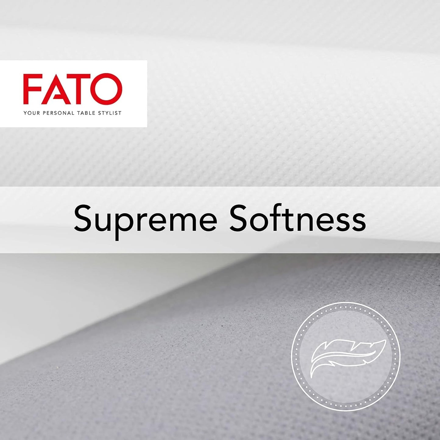 , Serviettes en papier jetables douces et délicates, paquet de 40 serviettes taille 38 x 38 pliées en 4 2 couches de couleur blanche, papier 100 % pure cellulose, certificats FSC (lot de 3)