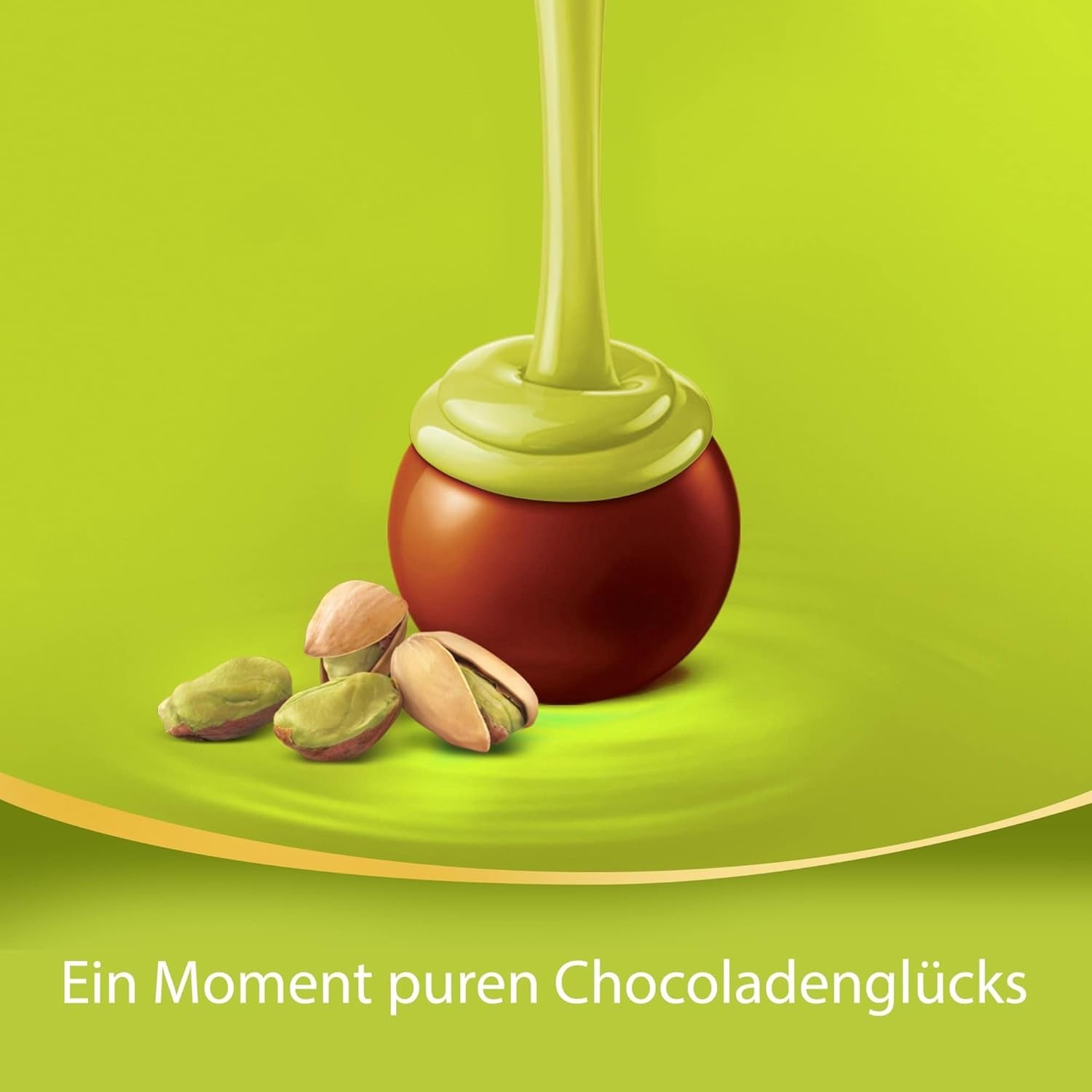 Lindt LINDOR Chocolat à la pistache | Sac refermable de 1 kg | env. 80 boules de chocolat au lait fourrées à la crème fondante à la pistache | Colis vrac, cadeau praliné