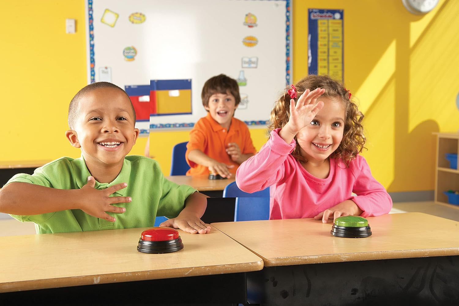 Learning Resources Light & Sound Buzzer jeux éducatifs à partir de 3 ans Jouet de questions pour enfants avec 4 sons différents pour les soirées de jeux et les salles de classe Jouets Bebe Naty Shop