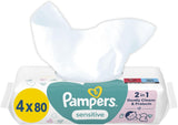 Lingettes Pampers Sensitive pour bébé, paquet de 15 de 80 lingettes, 1200 lingettes pour bébé, nettoyage doux 2 en 1 et protection de la peau