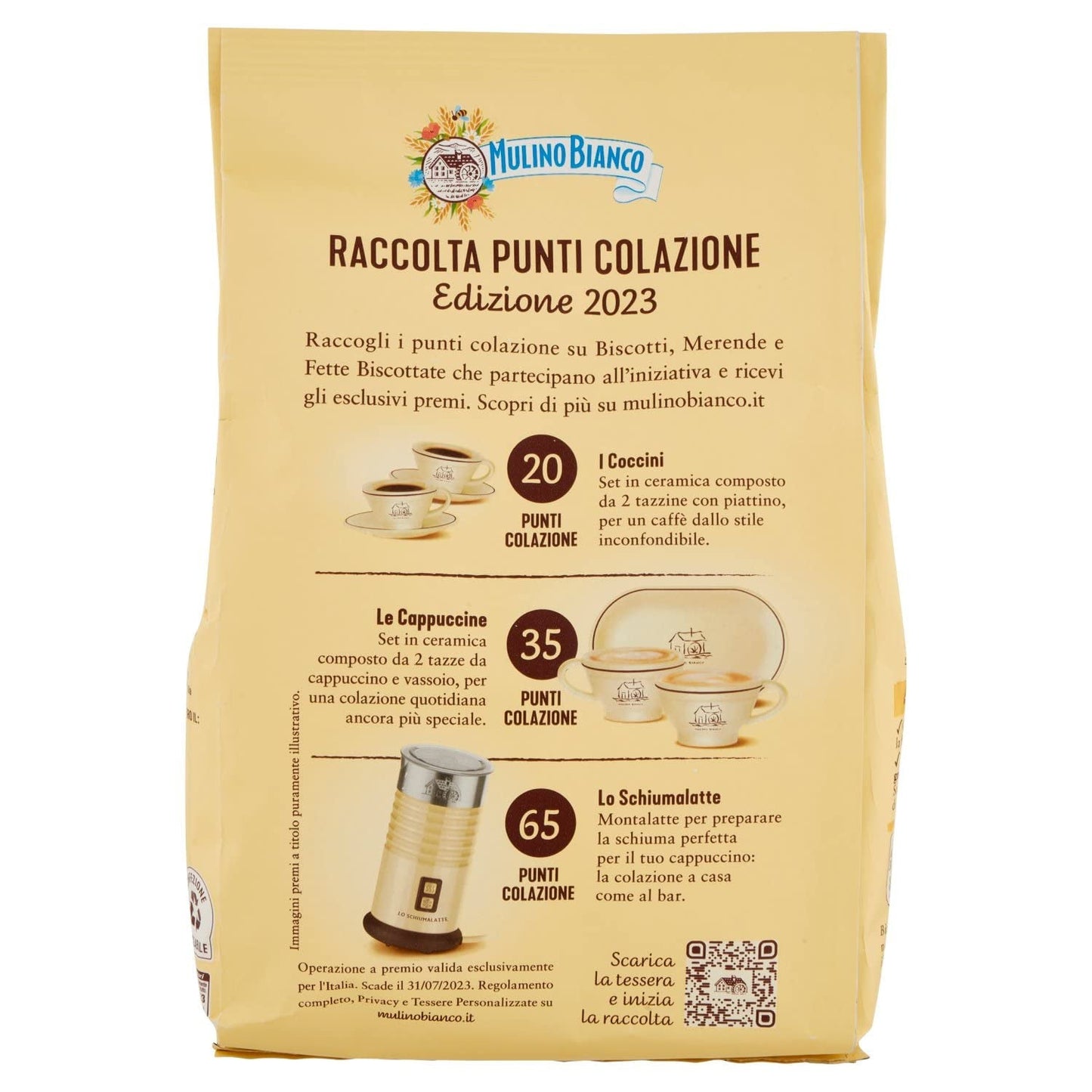Biscuits White Mill Frollini Galletti au lait frais, 100% italien, 350 g
