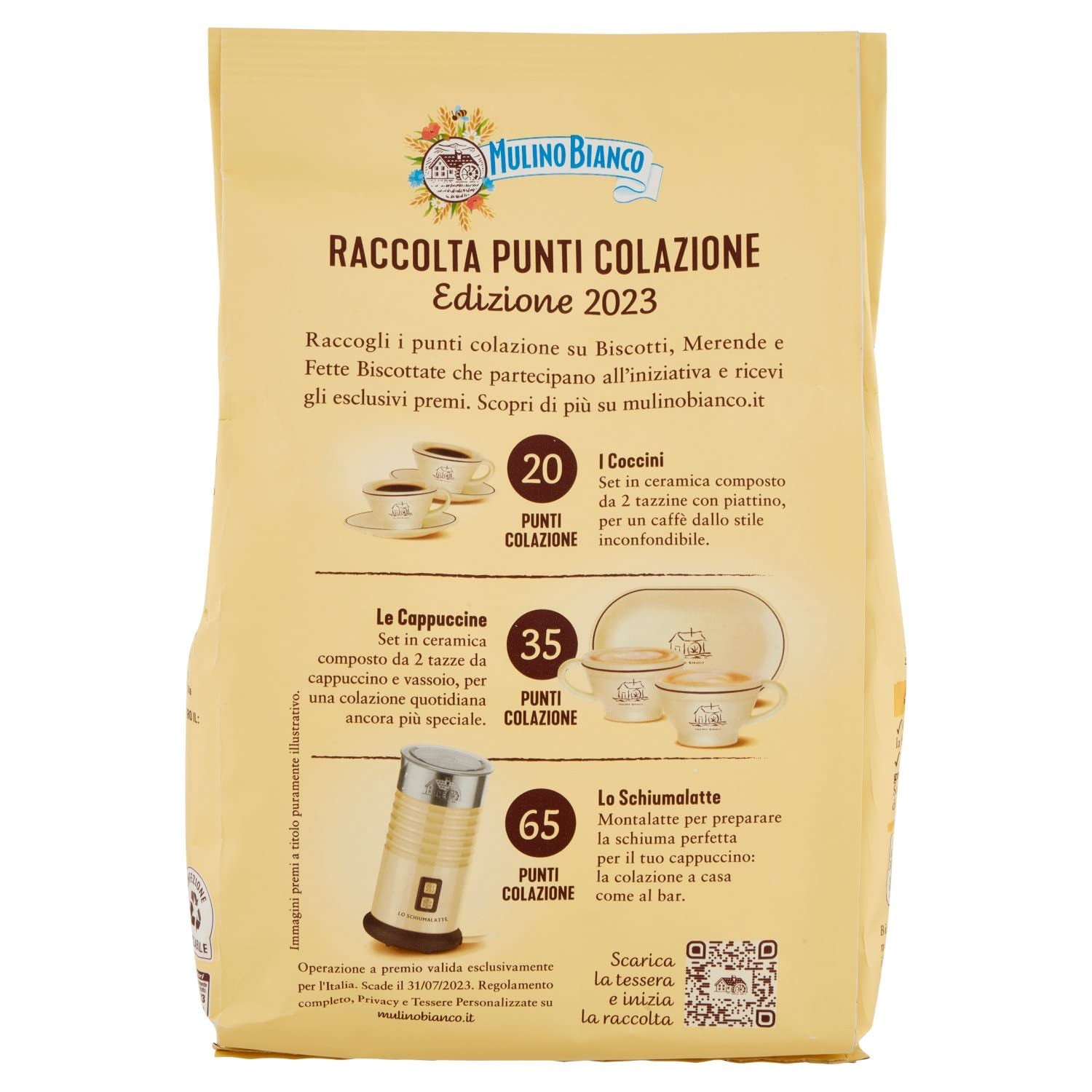 Biscuits White Mill Frollini Galletti au lait frais, 100% italien, 350 g